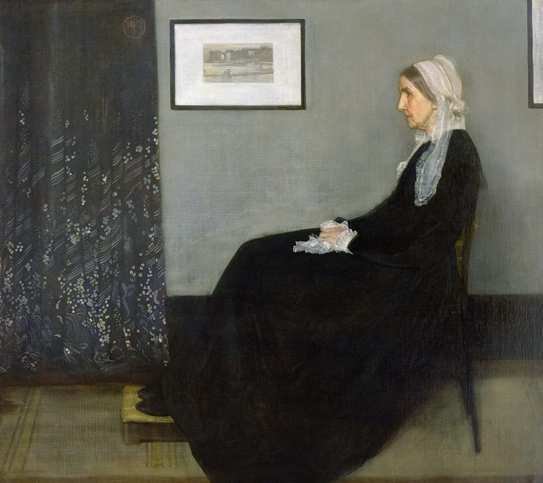 James Abbott McNeill Whistler, Arrangement in Grey and Black No. 1 also called Portrait of the Artist’s Mother, 1871. Oil on canvas, 144.3 x 162.5 cm, Musée d’Orsay, Paris. Photo Bridgeman Images