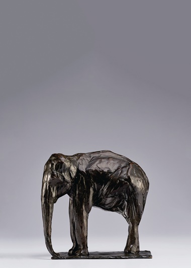 Rembrandt Bugatti (1884-1916), Petit éléphant au repos, conceived circa 1912. Height 8 in (20.2 cm). Estimate $120,000-180,000. Offered in La Ménagerie on 4 December 2020 at Christie’s in New York