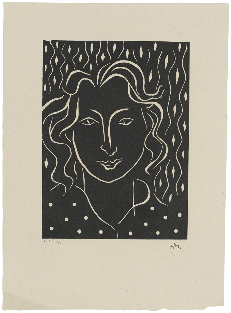 Henri Matisse (1869-1954), Primavera, 1938. Linocut, on China paper. Block 228 x 169 mm. Sheet 358 x 257 mm. Estimate £4,500-5,500. Offered in Prints & Multiples, 16-31 March 2021, Online