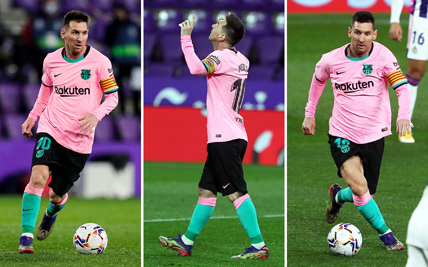 Lionel Messi of FC Barcelona during the La Liga Santander match between Real Valladolid and FC Barcelona on 22 December 2020. Photo David S BustamanteSoccratesGetty Images