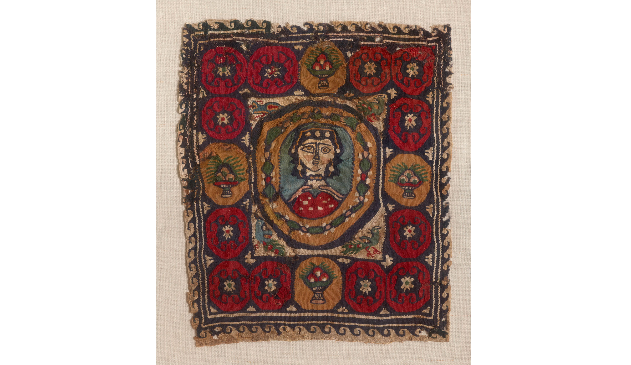 Coptic, Square with Female Bust, c. 800–1000, Fayez S. Sarofim Collection.
