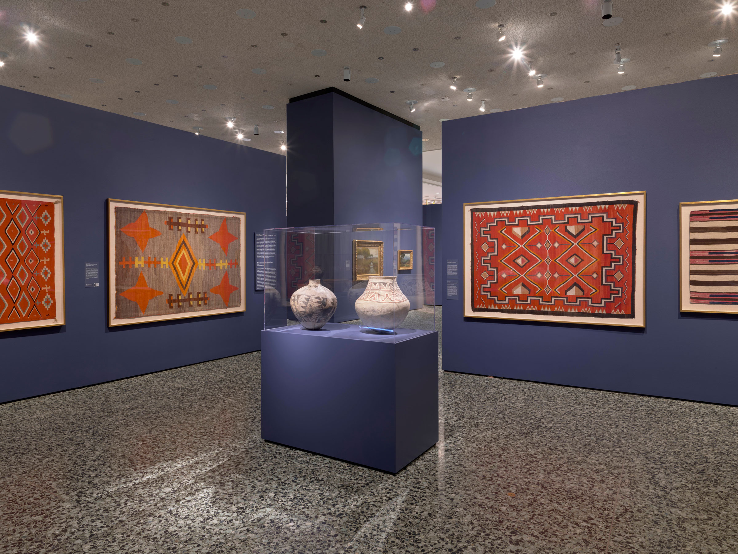 Native American works of art on view in Three Centuries of American Art Masterpieces from the Fayez S. Sarofim Collection at the Museum of Fine Arts, Houston through September 6, 2021. Image courtesy of the Museum of Fine Arts, Houston; Photograph by Will Michels.