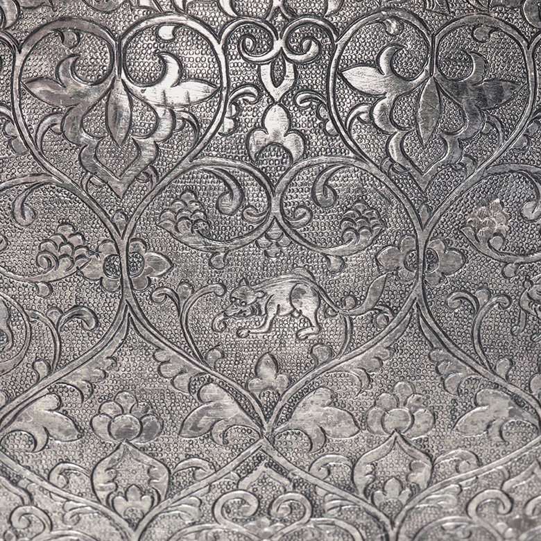 A superb and very rare silver animals bowl (detail), Tang dynasty (AD 618-907). 6¼ in (16.5 cm) diameter. Estimate $900,000-1,200,000. Offered in Important Chinese Ceramics and Works of Art on 23 September at Christie’s in New York