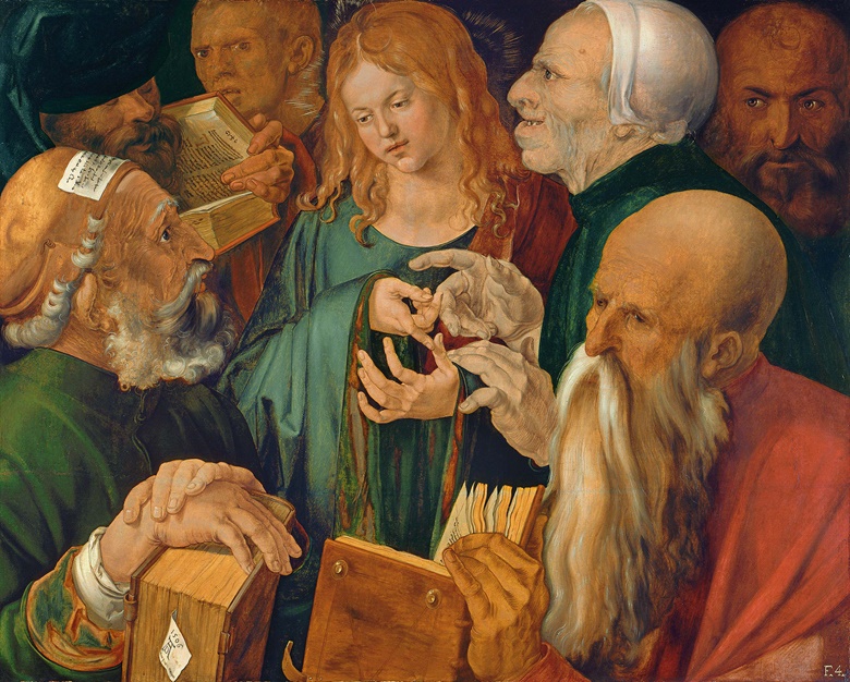 Albrecht Dürer, Christ among the Doctors, 1506. Oil on panel. 64.3 x 80.3 cm. Museo Nacional Thyssen-Bornemisza, Madrid (1934.38). Photo © Museo Thyssen-Bornemisza, Madrid