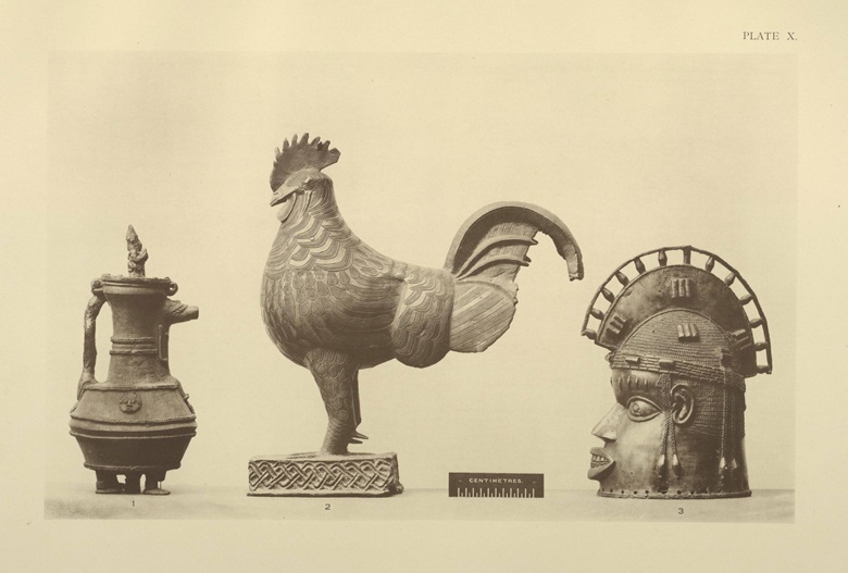 Benin cockerel (from Antiquities from the City of Benin and from Other Parts of West
Africa in the British Museum by Charles Read and Ormonde Dalton, 1899)