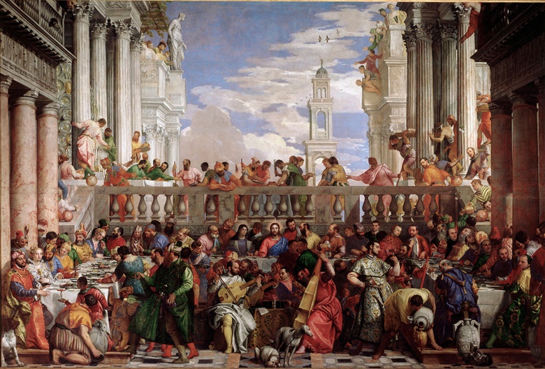 Paolo Veronese, The Wedding of Cana (Le nozze di Cana), 1563. Oil on canvas. Musée du
Louvre, Paris. Photo Luisa Ricciarini  Bridgeman Images