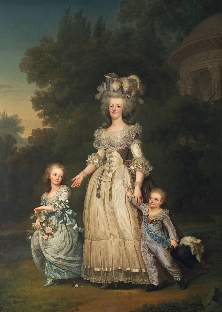 Adolf Ulrik Wertmüller (1751-1811), Queen Marie Antoinette of France and Two of Her Children Walking in the Park of Trianon, 1785. Nationalmuseum, Stockholm, Sweden. Photo Erik Cornelius  Nationalmuseum