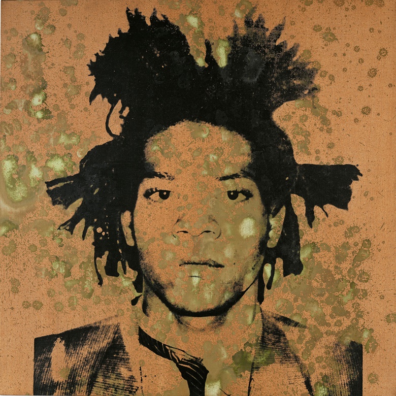 Andy Warhol (1928-1987), Jean-Michel Basquiat, 1982. Metallic pigment, acrylic, silkscreen ink and urine on canvas. 40 x 40 in (101.6 x 101.6 cm). Sold for $40,091,500 in 20th Century Evening Sale on 11 November 2021 at Christie’s in New York