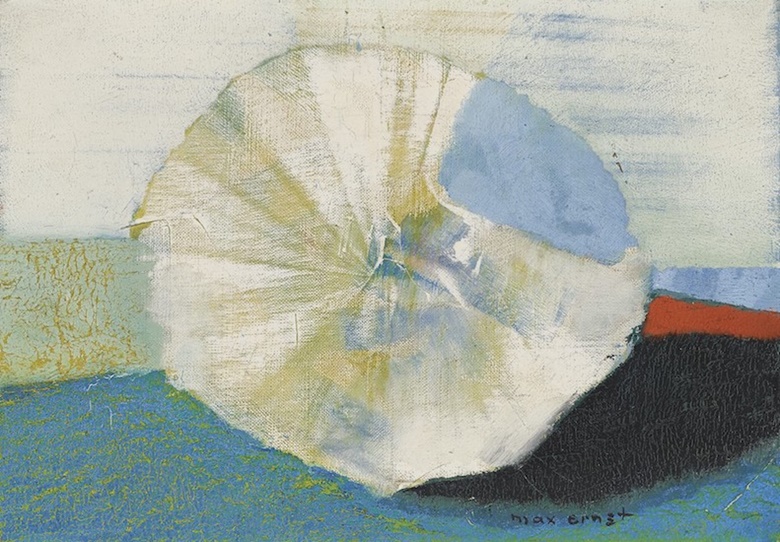 Max Ernst (1891-1976), Coquillage, c. 1957. Oil on canvas. 7½ x 10⅝  in (19 x 27  cm). Estimate $50,000-70,000. Offered in Impressionist and Modern Art Day Sale on 13 November 2021 at Christie’s in New York