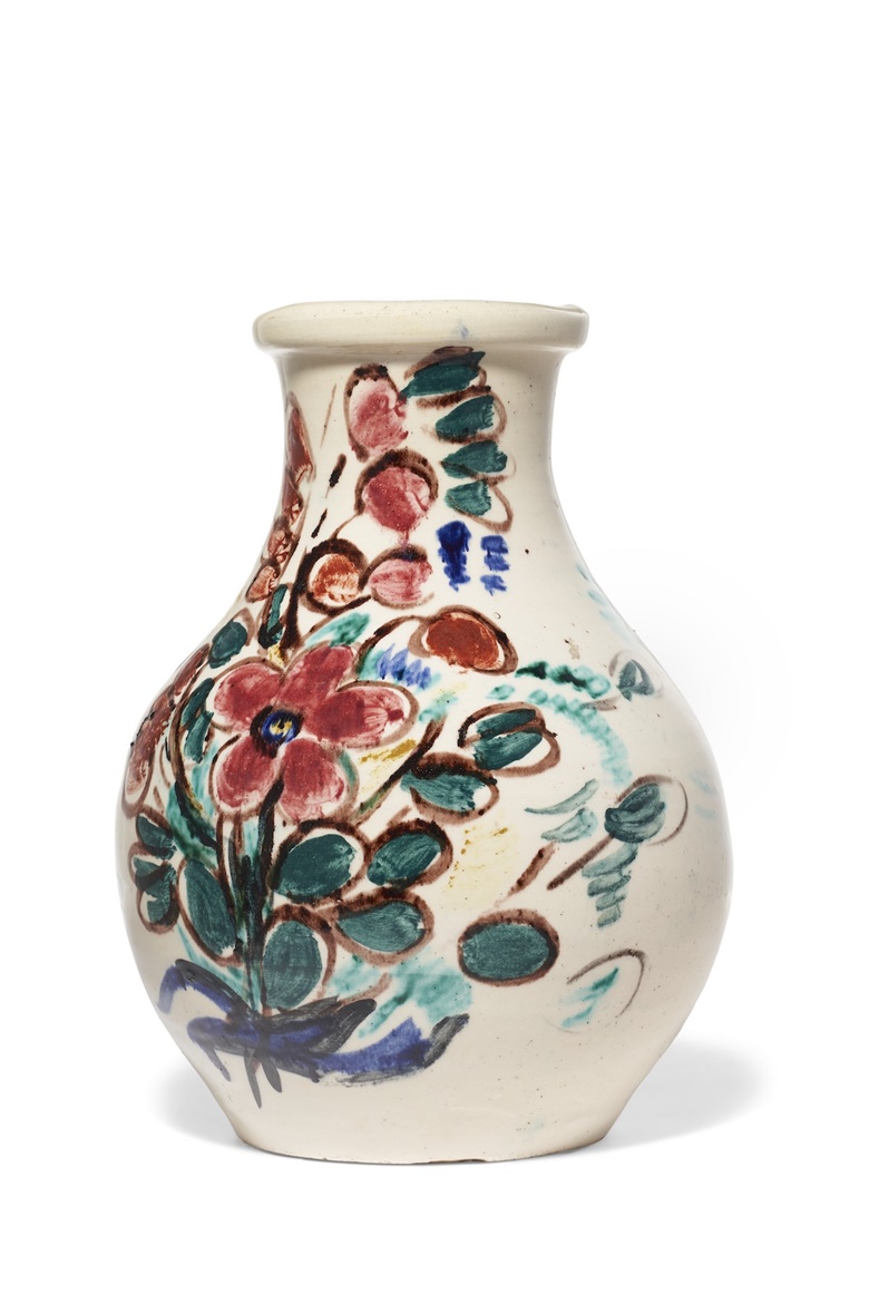 Maurice de Vlaminck (1876-1958), Vase. White earthenware ceramic vase with coloured engobe and glaze. Height 11½  in (29.2  cm). Estimate $40,000-60,000. Offered in Impressionist and Modern Art Day Sale on 13 November 2021 at Christie’s in New York