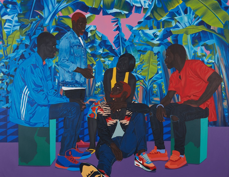 Among the works presented in&nbsp;REDEFINING THE TREND &ndash; Histories in the Making, on view at Christie&rsquo;s in London&nbsp;during 1-54, was&nbsp;Marc Padeu (b. 1990),&nbsp;Blue Night Romance, 2019. Acrylic on canvas. 210 x 270 cm. &copy; Marc Padeu. Courtesy of Jack Bell Gallery