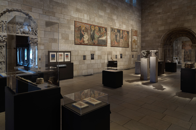 Installation view, Spain, 1000–1200 Art at the Frontiers of Faith, The Met Cloisters. Photo by Bruce Schwarz, courtesy of the Metropolitan Museum of Art