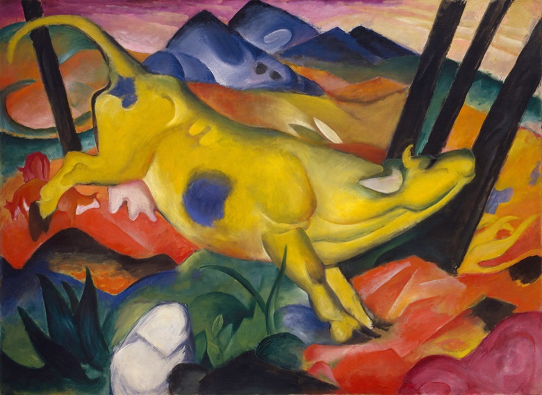 Franz Marc, Gelbe Kuh (Yellow Cow), 1911. Formerly in the collection of Franz Werner Kluxen. Solomon R. Guggenheim Museum, New York. Photo The Solomon R. Guggenheim FoundationArt Resource, NYScala, Florence