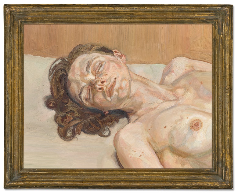 Lucian Freud (1922-2011), Girl with Closed Eyes, 1986-87. Oil on canvas. Sold for £15,174,500 on 1 March 2022 at Christie’s in London