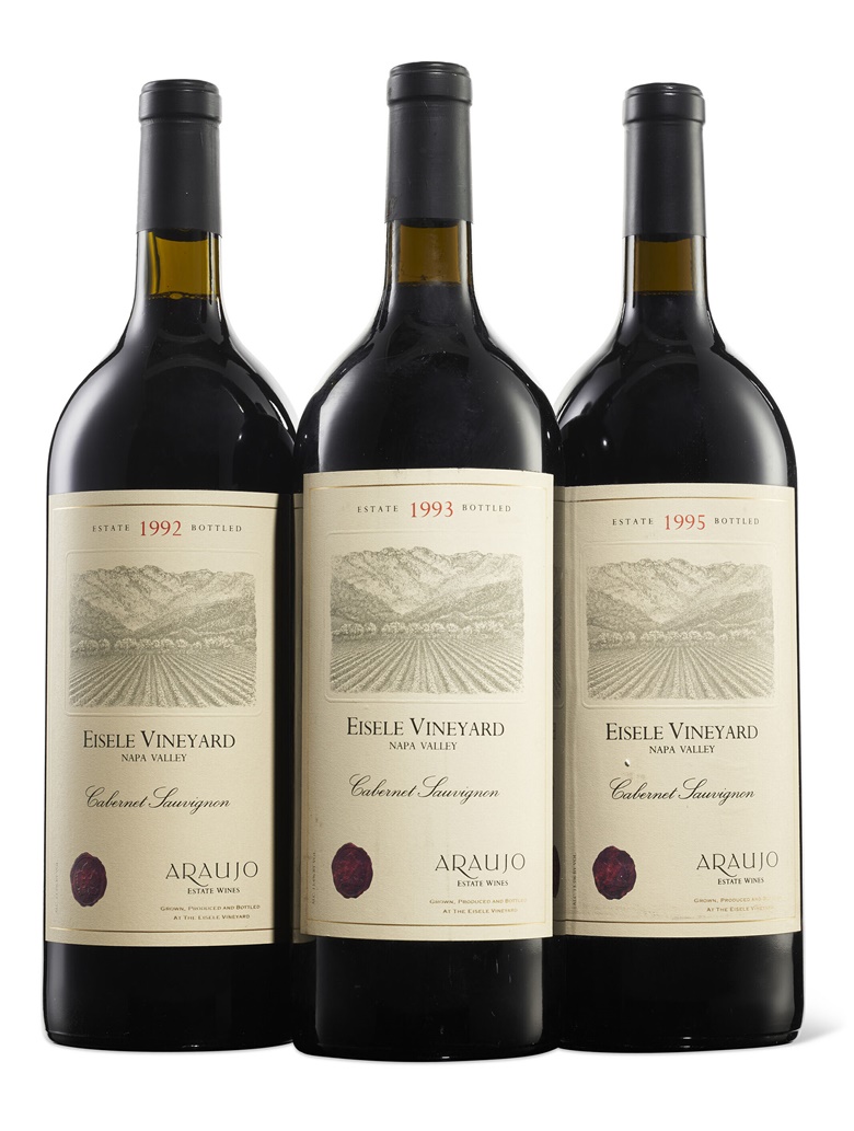 Mixed Eisele Vineyard, Araujo Cabernet Sauvignon. 6 magnums. Sold for $2,125 in Finest & Rarest Wines Including a Collaboration with Grapes for Humanity Global Charity Foundation on 15 March-29 March 2022 at Christies Online
