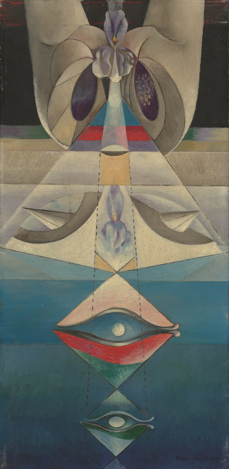 Max Ernst (1891-1976), Universaphrodite ou Naissance dAphrodite, 1947. Oil on canvas. 24⅛ x 11⅞ in (61.4 x 30.1 cm). Estimate €200,000-300,000. Offered in Une passion surréaliste Collection Inna & Boris Salomon on 30 March at Christies in Paris