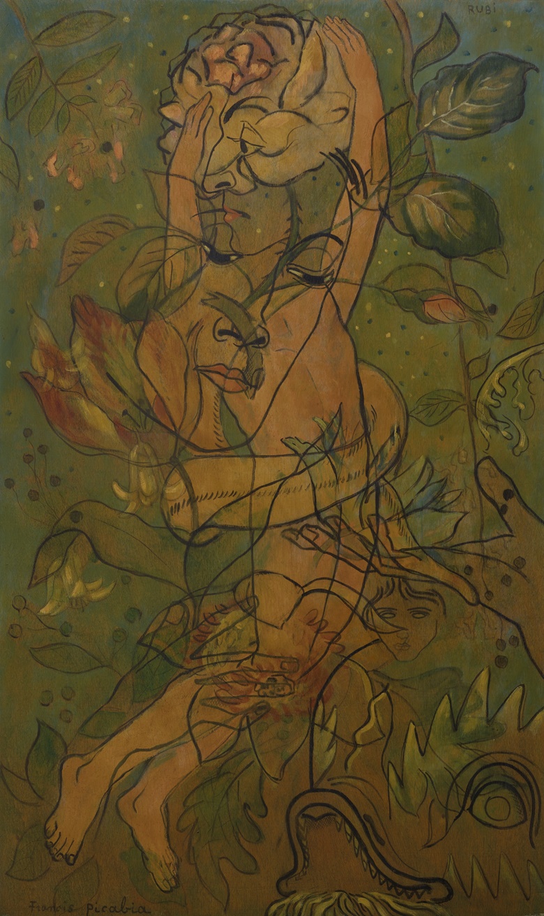 Francis Picabia (1879-1953), Rubi, 1929. Oil on panel. 59⅛ x 35⅜ in (150 x 89.8 cm). Estimate €1,500,000-2,500,000. Offered in Une passion surréaliste Collection Inna & Boris Salomon on 30 March at Christies in Paris