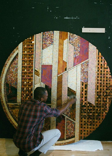 Yaw Owusu in his studio in New York. Photo Courtesy of Efie Gallery