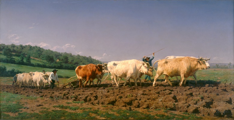 Rosa Bonheur (1822-1899), Ploughing in the Nivernais (Labourage nivernais, dit aussi Le sombrage), 1849. Oil on canvas. Photo ©Musée dOrsay, Dist. RMN-Grand Palais  Patrice Schmidt