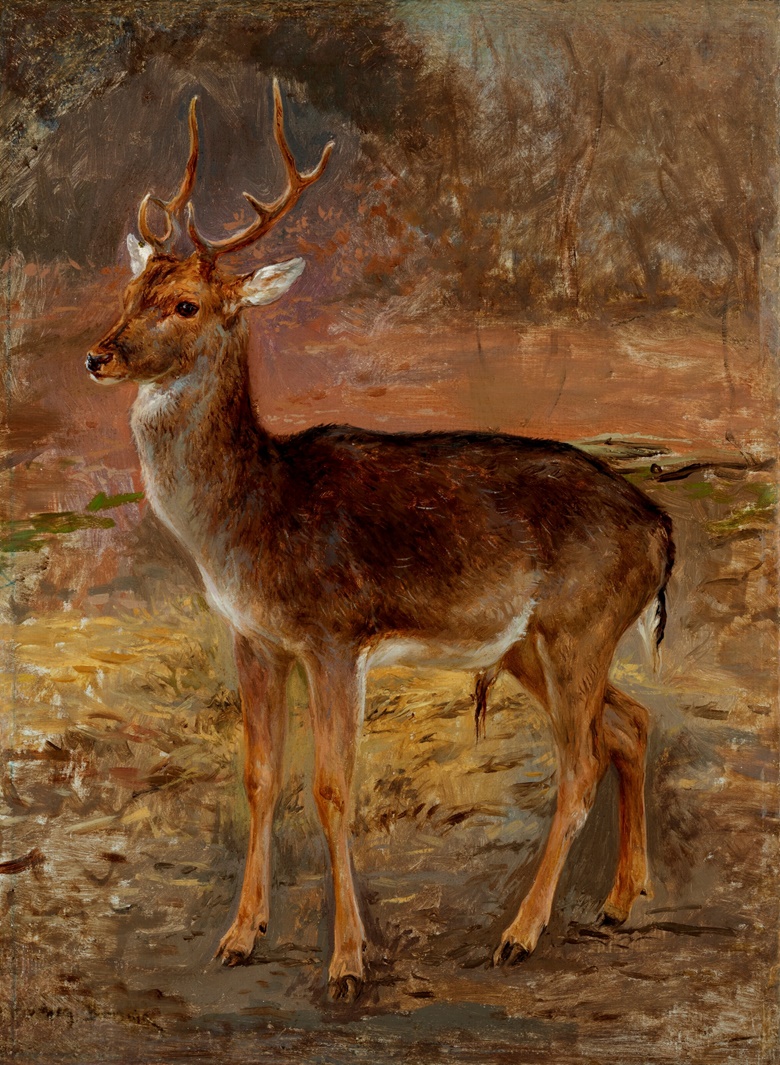 Rosa Bonheur (1822-1899), Cerf, 1884. Oil on canvas. 17¾ x 13 in (45 x 33 cm). Estimate $12,000-18,000. Offered in European Art on 1-12 April at Christies Online