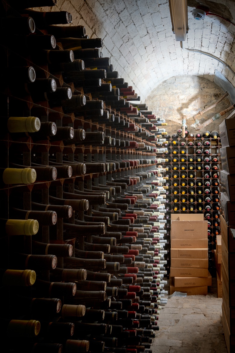 The cellars of King’s College, said to contain more than 50,000 bottles