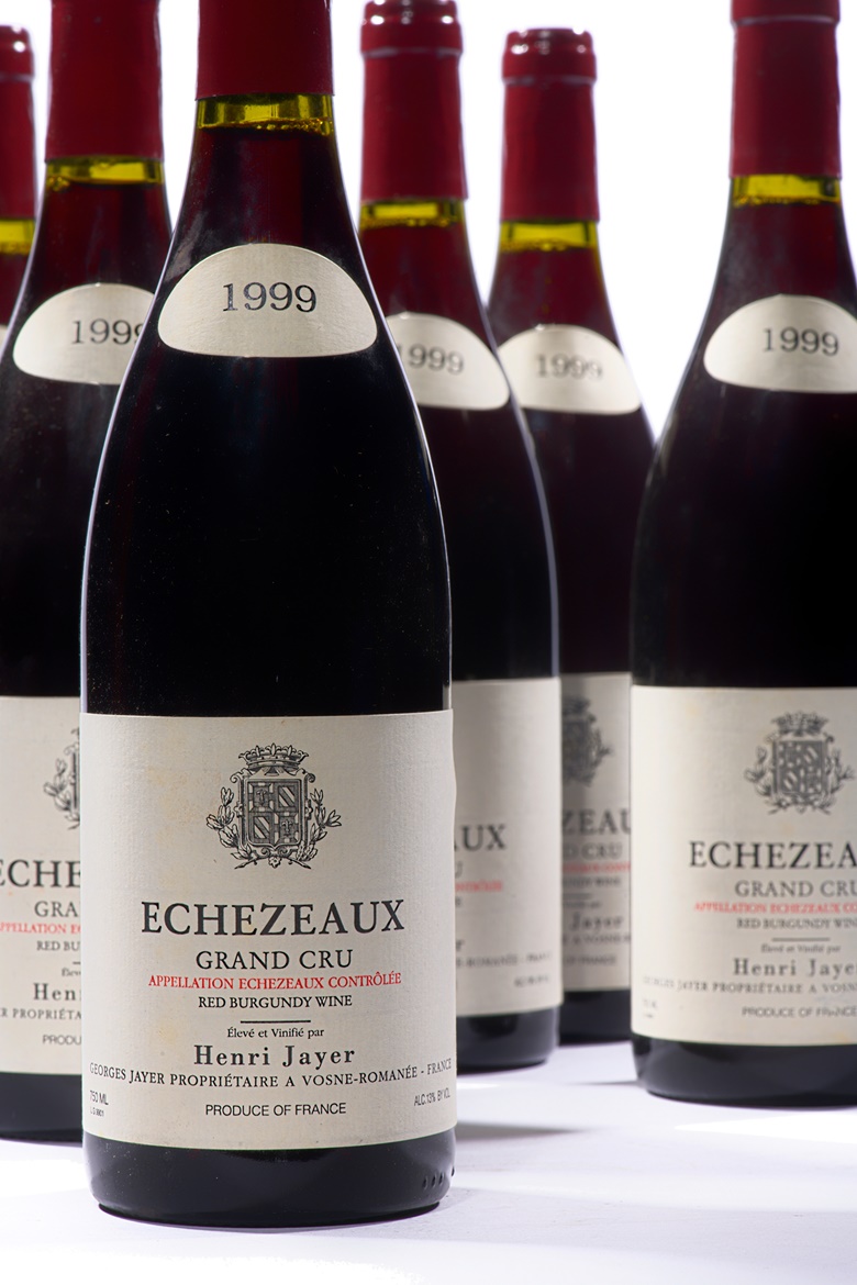 Georges and Henri Jayer’s superlative 1999 vintage is among the rare wines in the sale. Henri Jayer for Georges Jayer, Echézeaux 1999. 12 bottles per lot. Sold for £100,000 on 8 June at Christie’s in London