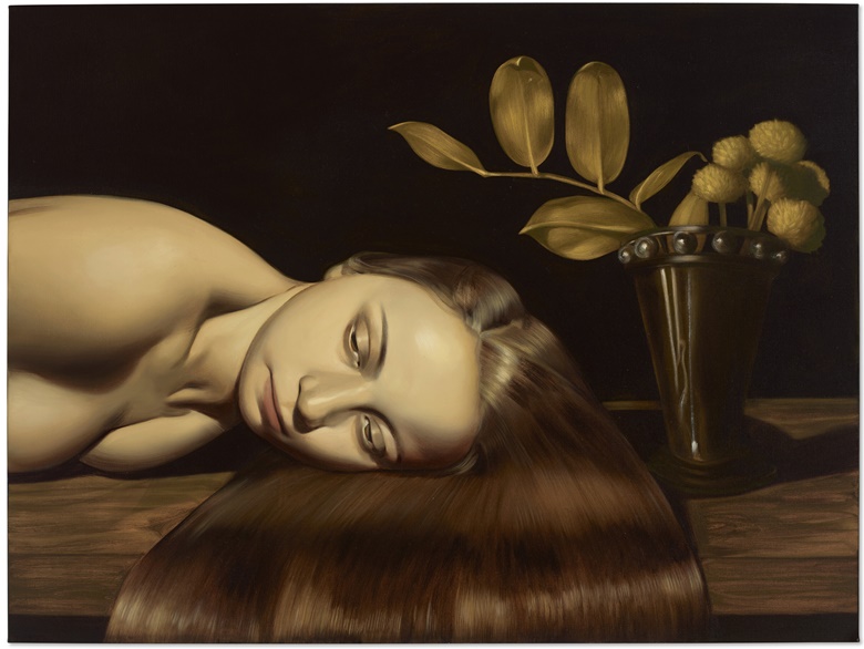 Anna Weyant (b. 1995), Summertime, 2020. Oil on canvas. 30 x 40 in (76.2 x 101.6 cm). Sold for $1,500,000 on 10 May in 21st Century Evening Sale at Christies in New York