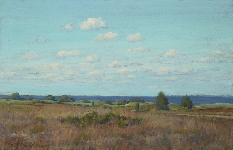 William Merritt Chase (1849-1916), Autumn, 1895. Oil on panel. 12 x 18½ in (30.5 x 47 cm). Sold for $239,400 in American Art on 17 May 2022 at Christies in New York