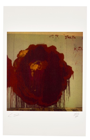 Cy Twombly (1928-2011),Painting Detail (Roses) [Gaeta], 2006. Colour dry-print on paper. Image 10¼ x 9⅞ in (26 x 25.1 cm),
sheet 16⅞ x 10⅞ in (42.9 x 27.6 cm). Estimate $10,000-15,000. Offered in The Collection of Thomas and Doris Ammann Day Sale on 13 May at Christies in New York