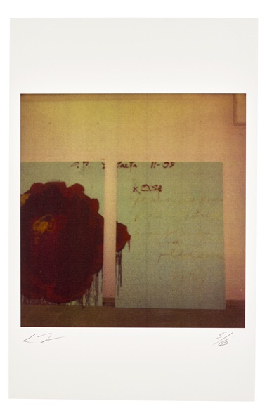 Cy Twombly (1928-2011), Painting Detail (Roses) [Gaeta], 2006. Colour dry-print on paper. Image 10¼ x 9⅞ in (26 x 25.1 cm), sheet 16⅞ x 10⅞ in (42.9 x 27.6 cm). Estimate $10,000-15,000. Offered in The Collection of Thomas and Doris Ammann Day Sale on 13 May at Christies in New York