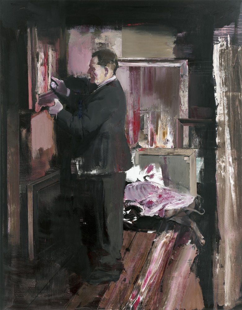 艾德里安·格尼（1977年生），《收藏家3》，2008年作。油彩 画布。219.7 x 189.9 公分（86½ x 74¾ 英寸）