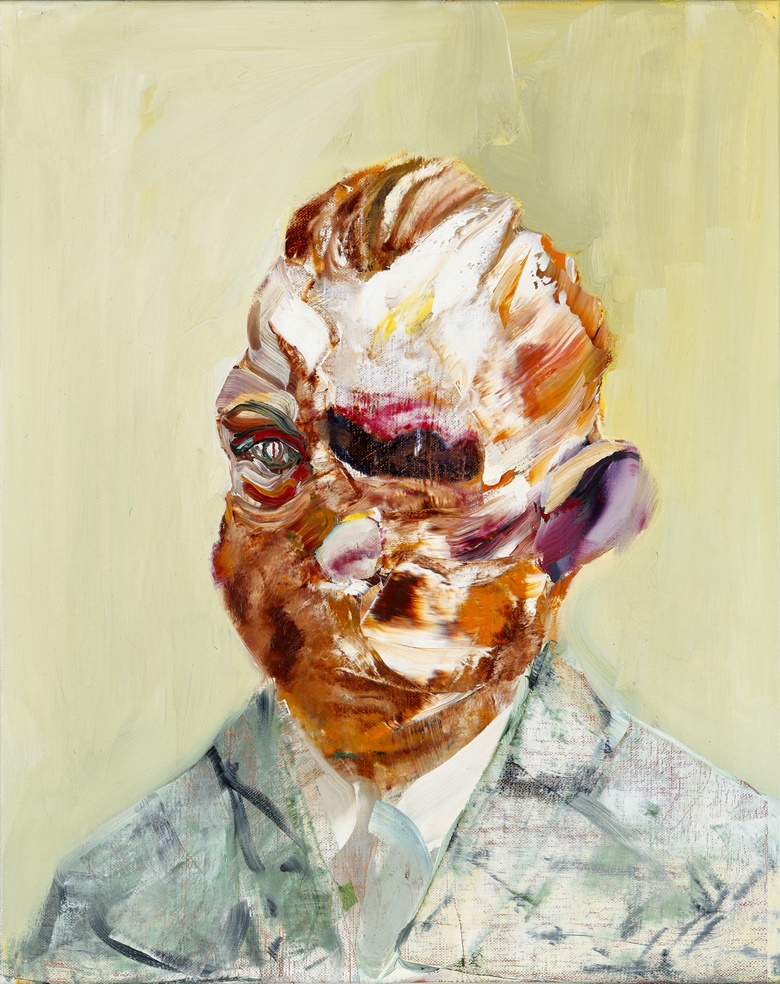 艾德里安·格尼（1977年生），《无眼帘》，2015年作。油彩 画布。50.2 x 40 公分（19¾ x 15¾ 英寸）