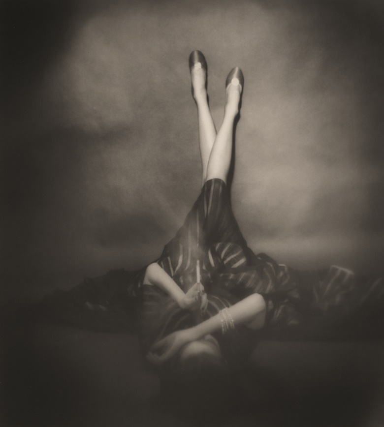 Lillian Bassman (1917-2012), The Well-Dressed Leg, Dorian Leigh, New York, 1948, for Harper’s Bazaar. Number 7 from an edition of 25. Gelatin silver print. 15¾ x 14 in (40 x 35.6 cm). Estimate €5,000-7,000. Offered in Fashion Photographs from the Susanne von Meiss Collection, 12-24 May, online