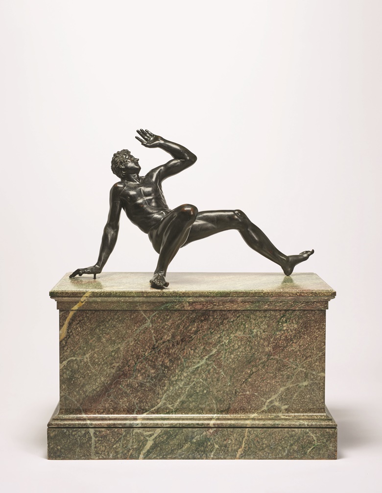 Most likely cast by Tiziano Aspetti, The Falling Gaul, c. late 16th or early 17th century. Cast in bronze. 66.5 (26 1⁄4 in.) x 112 cm. (44 in.) x 50 cm. (19 3⁄4 in.); base 71 cm. (28 in.) x 120 cm. (47 1⁄4 in.) x 53 cm. (21 in.). Estimate €500,000-800,000. Offered in Le Grand Style An apartment on the Quai dOrsay designed by Alberto Pinto, 30 June at Christies Paris.
