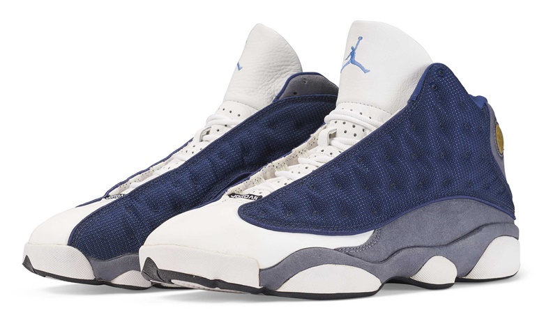 Michael Jordan Player Exclusive Air Jordan XIII ‘Flint’ sneakers. Nike, 1998. Sold for $11,340 in Six Rings — Legacy of the GOAT on 14 June 2022 at Christies online