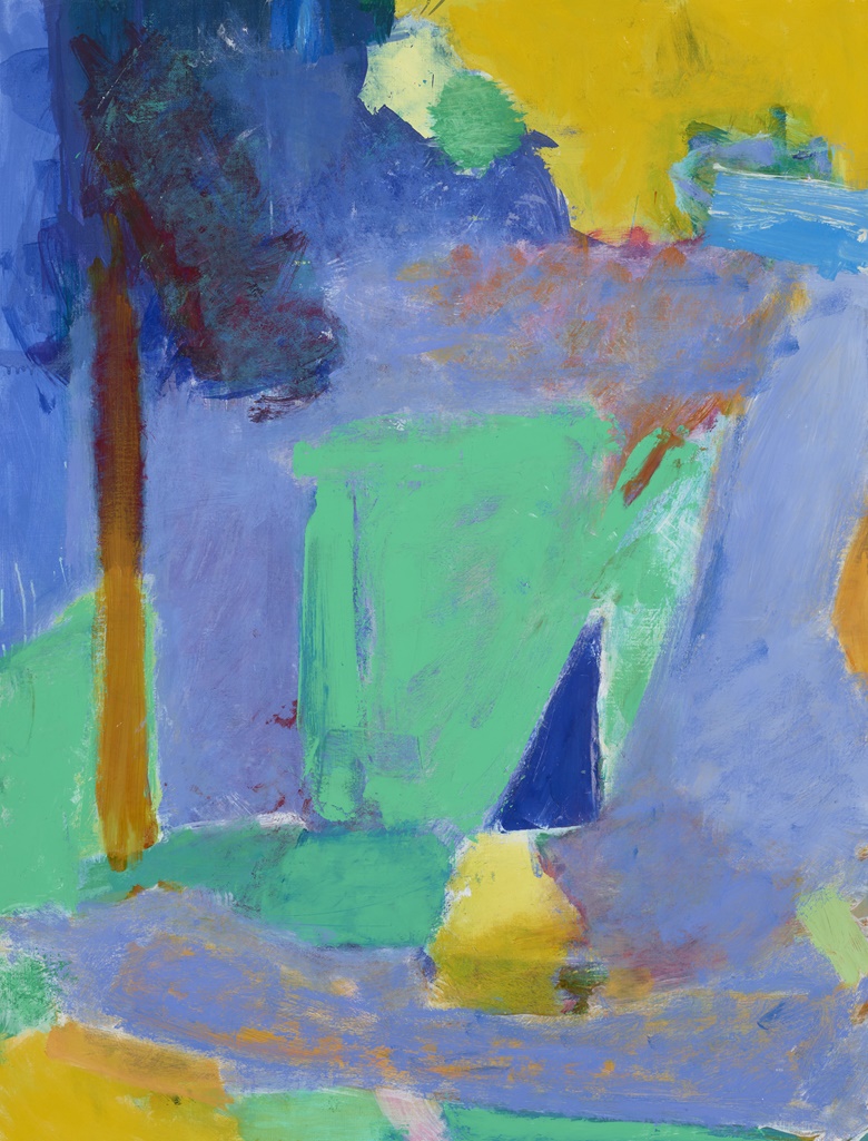Emily Mason (1932-2019), Blue Angel, 1995. Oil on canvas. 42 x 32 in (106.7 x 81.3 cm). Offered in Nature Abstracted Vivian Springford, Wolf Kahn and Emily Mason until 26 June 2022