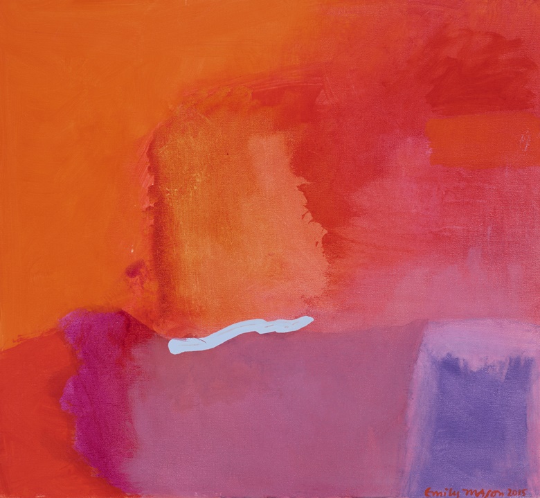 Emily Mason (1932-2019), Heated, 2015. Oil on canvas. 24 ¼ x 26 ¼ in (61.6 x 66.7 cm). Offered in Nature Abstracted Vivian Springford, Wolf Kahn and Emily Mason until 26 June 2022