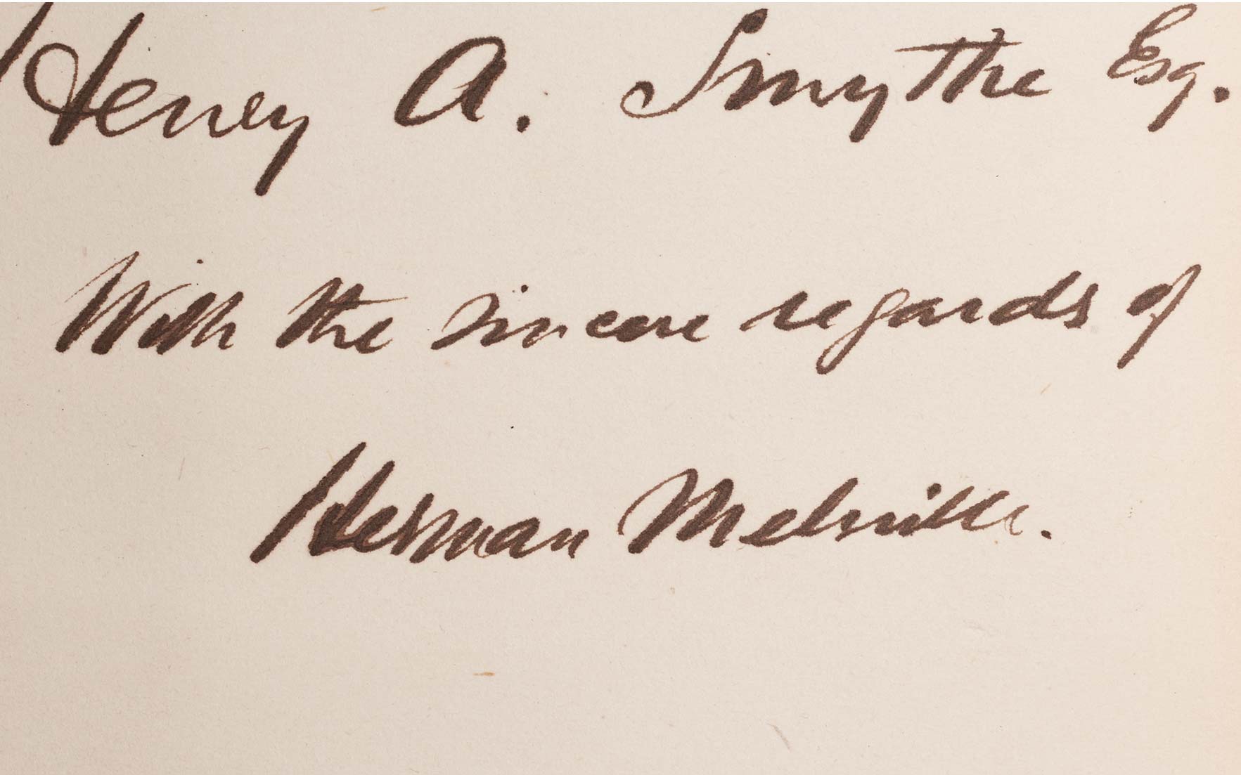 Herman Melville (1819-1891), Inscribed copy of Typee. New York Harper & Brothers, 1865. Estimate $120,000-180,000. Offered in The Herman Melville Collection of William S. Reese at Christies Online