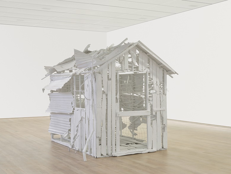 A recent addition to the foundation’s collection, with the help of the endowment bequeathed by Ernst and Hildy Beyeler, is Rachel Whiteread’s Poltergeist, 2020. Corrugated iron, beech, pine, oak, household paint and mixed media. 305 x 280 x 380 cm. Fondation Beyeler, RiehenBasel, Beyeler Collection. © Rachel Whiteread. Photo Robert Beyer, Basel