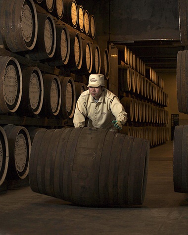 Inside the Yamazaki distillery, whisky slowly develops its flavour in barrels stacked floor-to-ceiling. Photo courtesy of Suntory