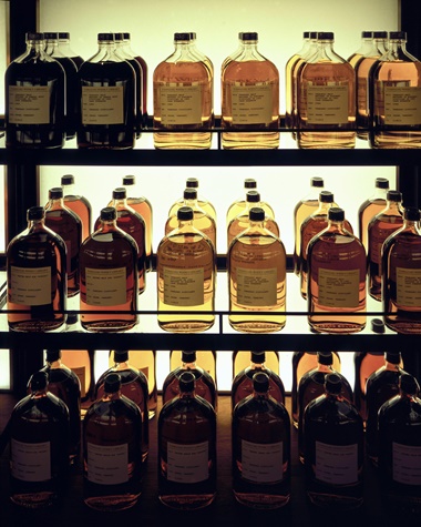 The whisky library at Suntory’s Yamazaki distillery contains several thousand varieties. Photo courtesy of Suntory