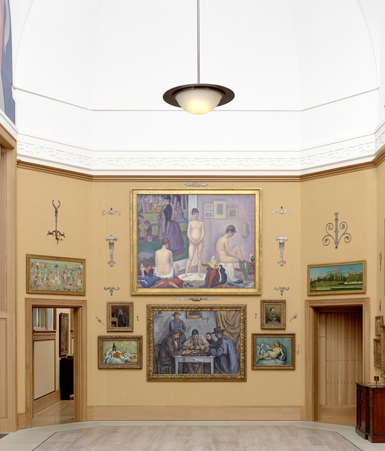 Georges Seurats Les Poseuses on view at the Barnes Foundation, Philadelphia. Photo © 2022 The Barnes Foundation