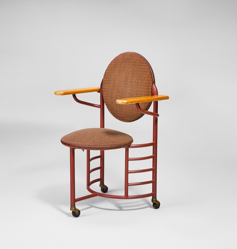 Frank Lloyd Wright (1867-1959), executive armchair master for S.C. Johnson Administration Building, Racine, Wisconsin, c. 1937-1939. Estimate $70,000-100,000. Offered in Design on 9 December at Christies in New York