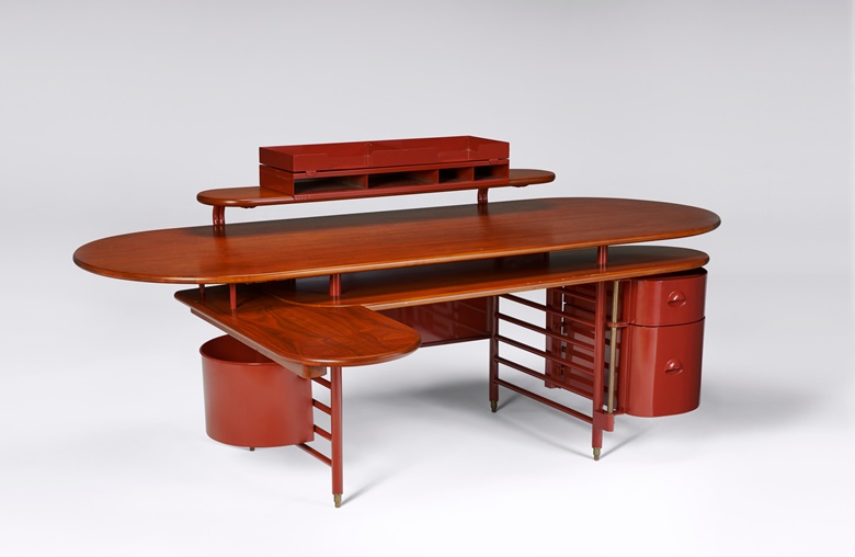 Frank Lloyd Wright (1867-1959), executive desk master for S.C. Johnson Administration Building, Racine, Wisconsin, c. 1937-1939. Estimate $400,000-600,000. Offered in Design on 9 December at Christies in New York