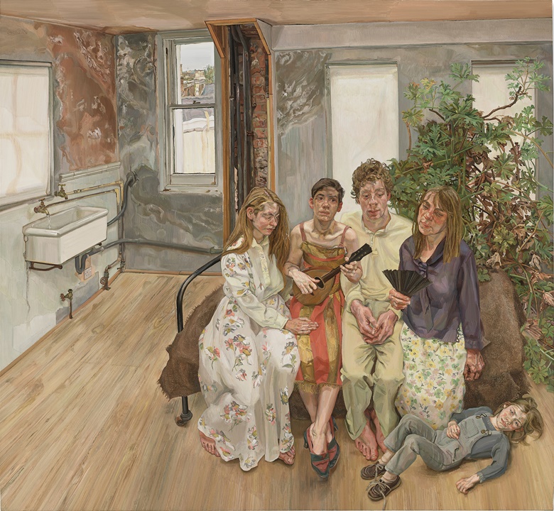 Lucian Freud (1922-2011), Large Interior, W11 (after Watteau), 1981-83. Oil on canvas. 72¼ x 78 in (185.4 x 198.1 cm). Sold for $86,265,000 in Visionary The Paul G. Allen Collection on 9 November 2022 at Christies in New York