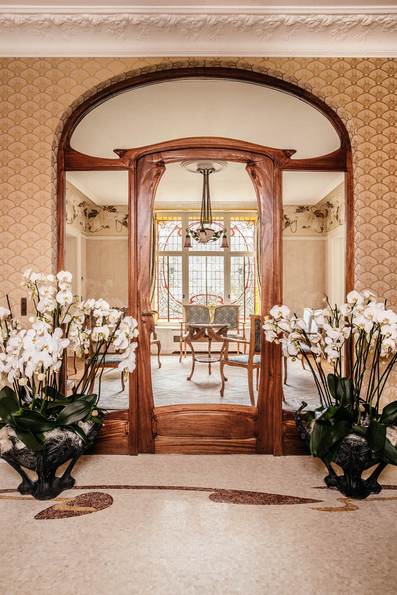 An Art Nouveau interior in Maison Belle Epoque, which houses the world’s largest private collection of Art Nouveau furniture and decorative arts. Photo courtesy Perrier-Jouët