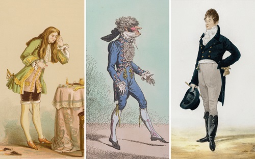 From left Beau Nash, Sir Lumley Skeffington and Beau Brummell. Photos Mary Evans Picture Library; Bridgeman Images