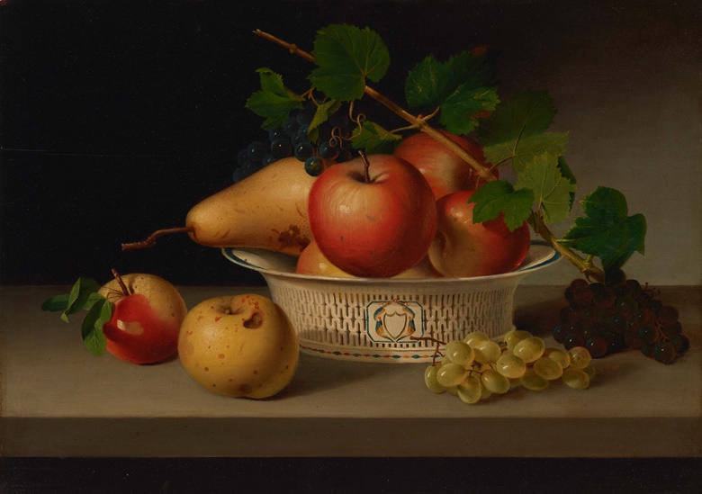 James Peale (1749-1831), Fruits of Autumn, c. 1825-27. Oil on panel. 15½ x 22 in (39.4 x 55.9 cm). Sold for $189,000 in From Peale to Peto American Masters from the Pollack Collection on 19 January at Christies in New York