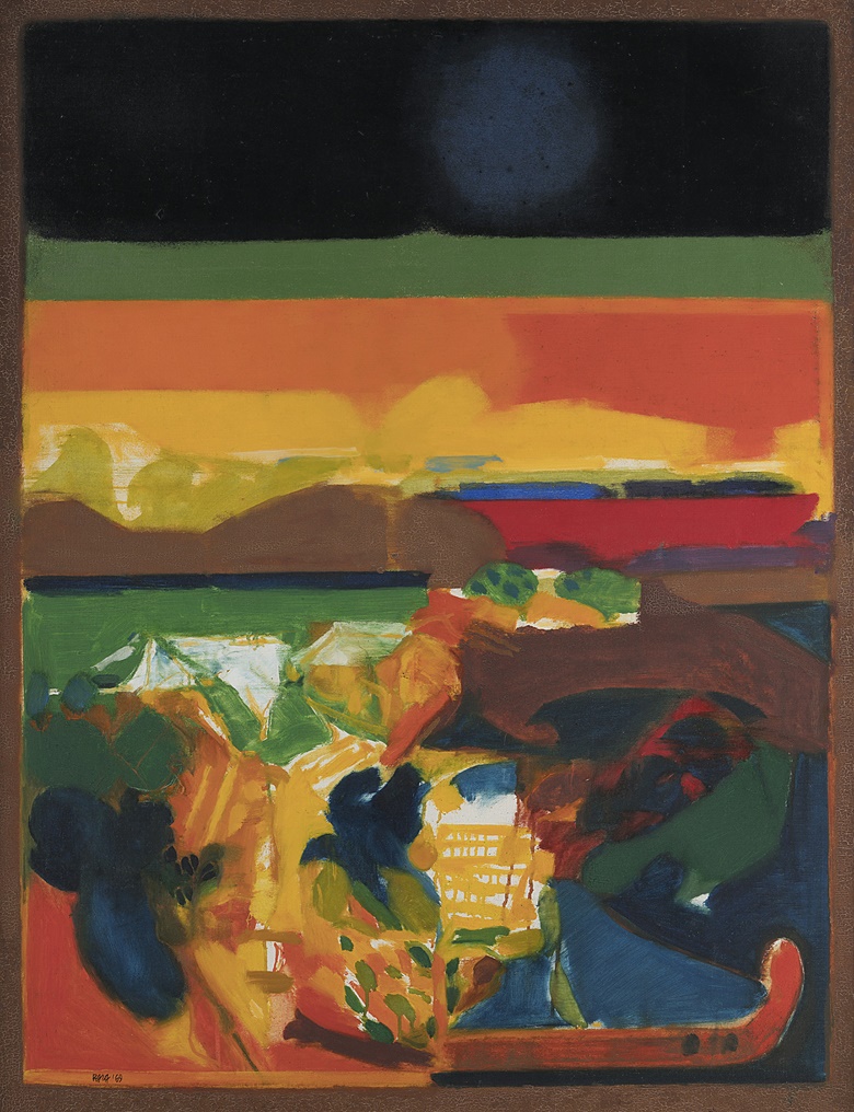 Sayed Haider Raza (1922-2016), Punjab, 1969. Acrylic on canvas. Piramal Museum of Art, Mumbai