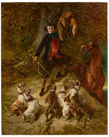 Alfred de Dreux (1810-1860), The Death, 1859. 64⅛ x 51½ in (162.9 x 131.3 cm). Estimate £200,000-300,000. Offered in An Opulent Aesthetic An Important Private Collection from an English Country House on 9 February 2023 at Christie’s in London